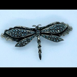 Danny Pollak barrette. Black Swarovski crystals.